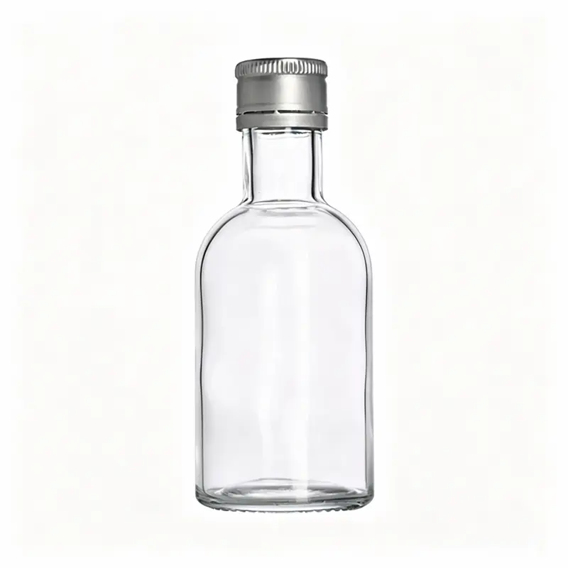 100 ml alumiiniumkorgiga tühjad klaasist tequila pudelid