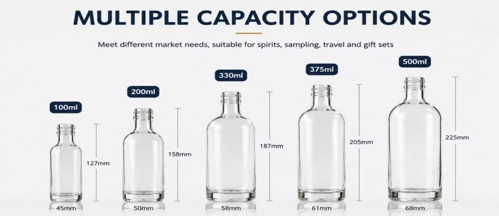 100ml Empty Glass Tequila Bottles with Aluminum Cap