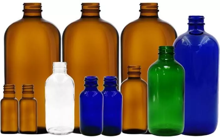 PET Boston Round Bottles With Silver Caps