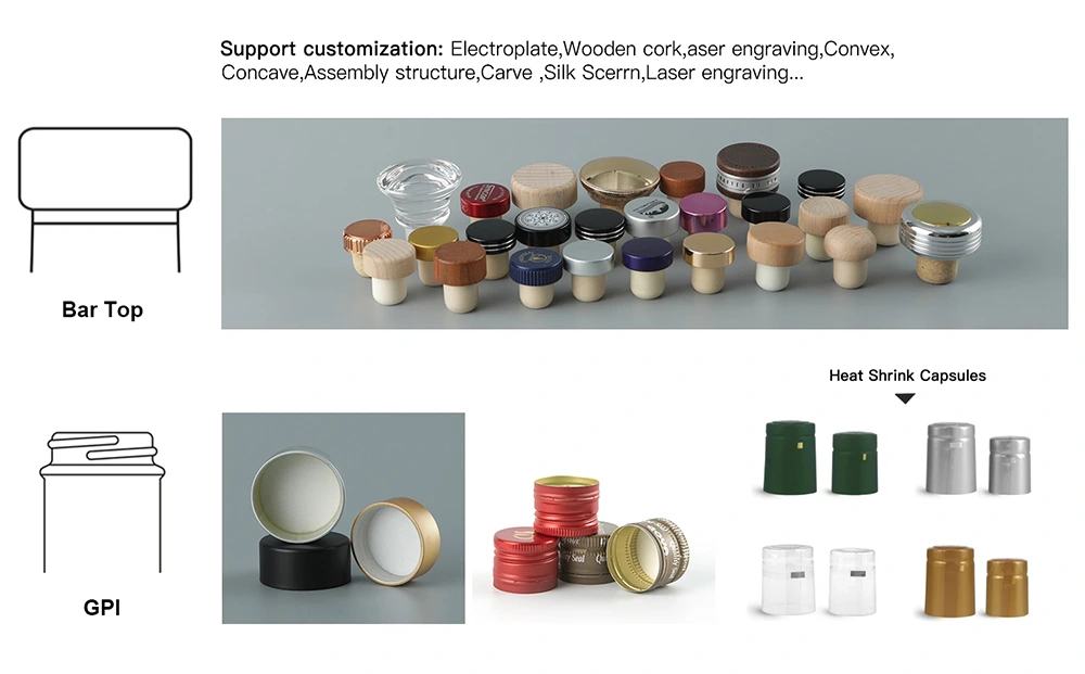 Round glass bottle packaging option